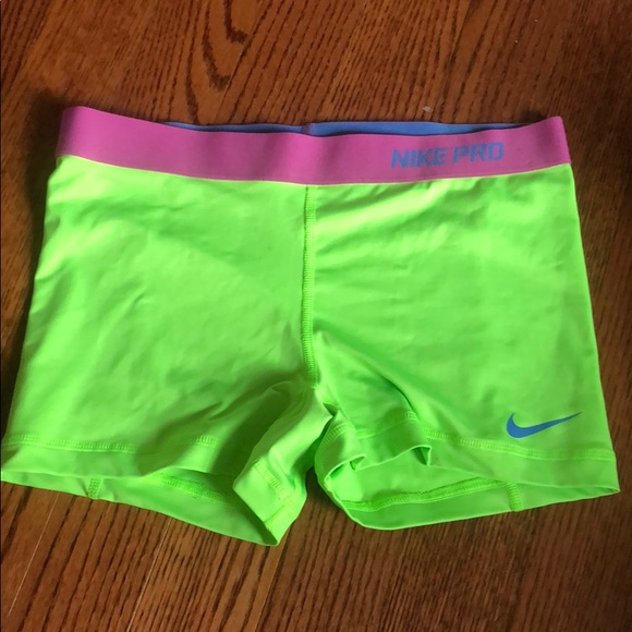 neon nike pro spandex